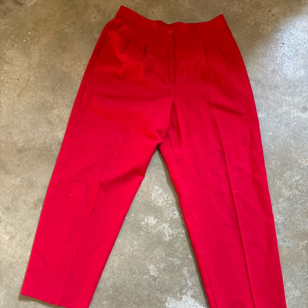 Vibrant Red Trousers
